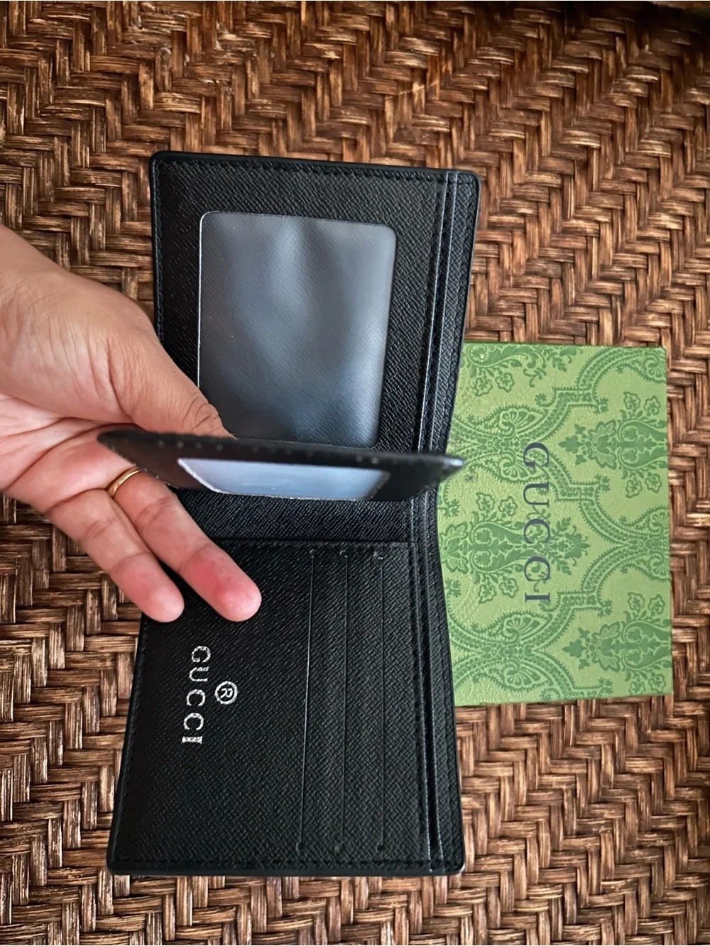 Gucci Black GG Supreme with Red & White Snake